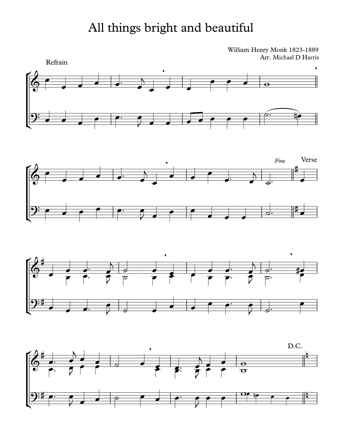 image of All things bright and beautiful full score 