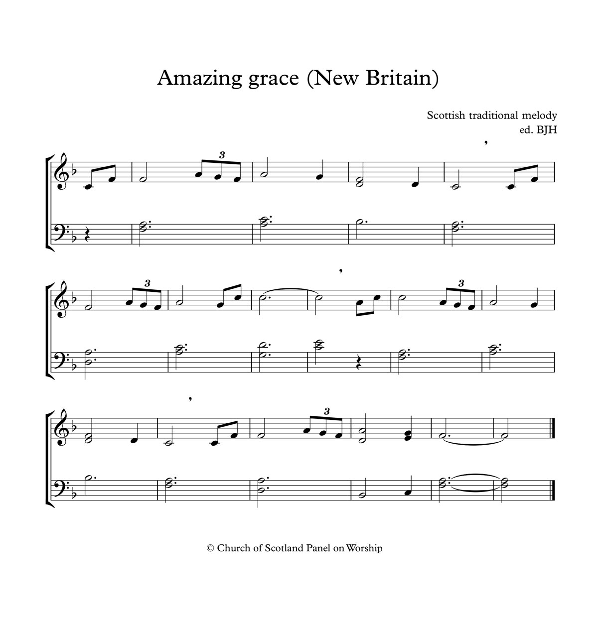 Amazing Grace Full Score image