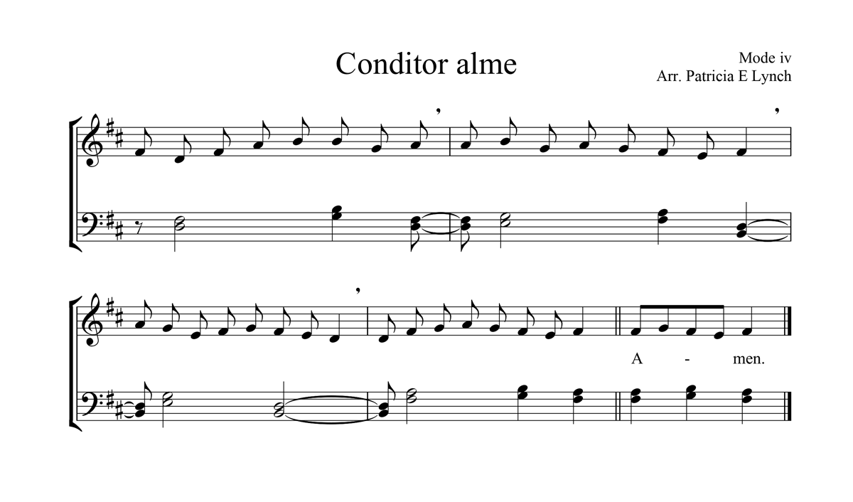 image of Conditor alme full score