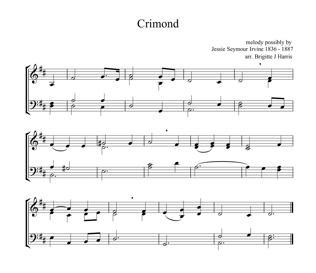 image of Crimond Full Score