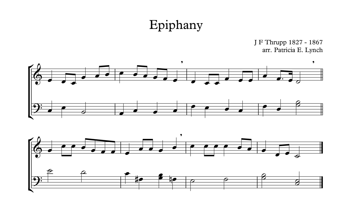 image of epiphany full score