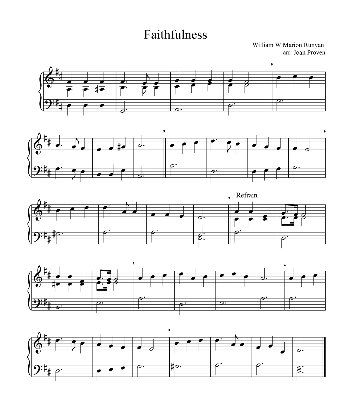 image of Faithfulness full score 