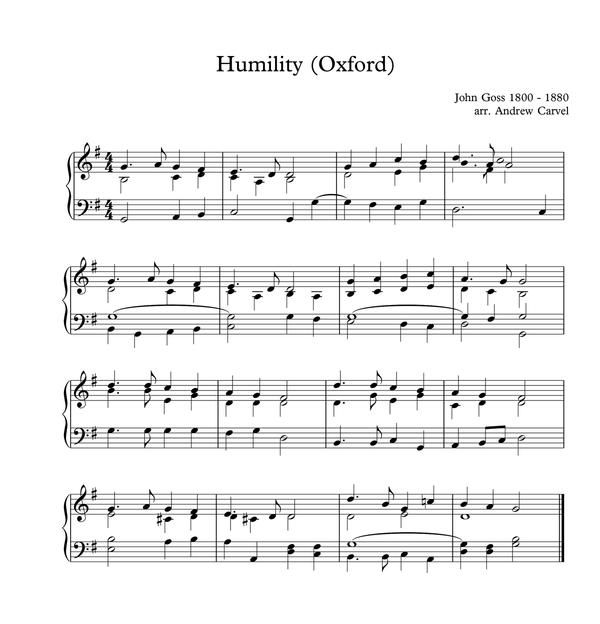 image of Humility (Oxford) full score