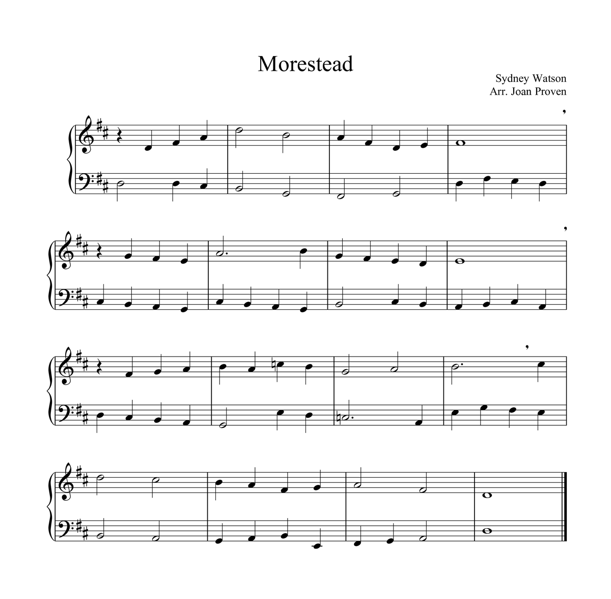 image of Morestead full score