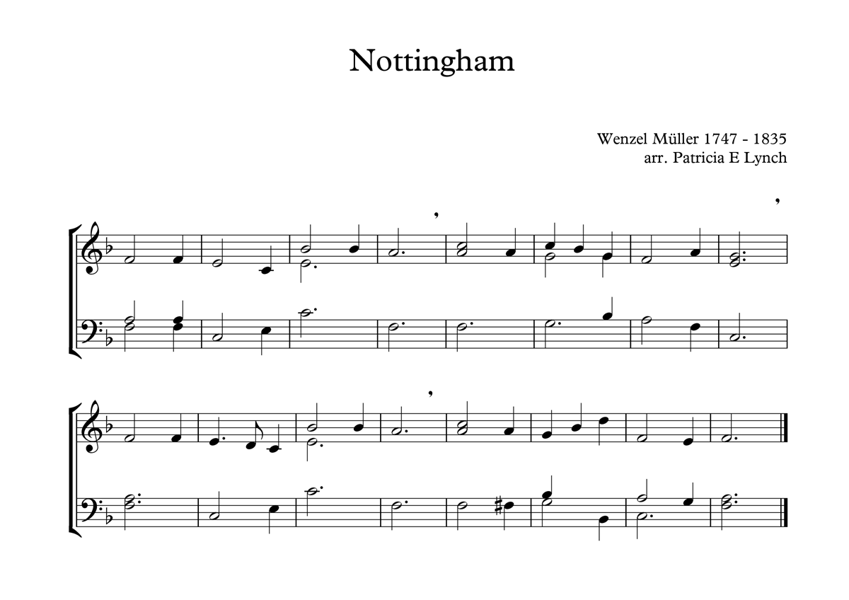 image of nottingham full score