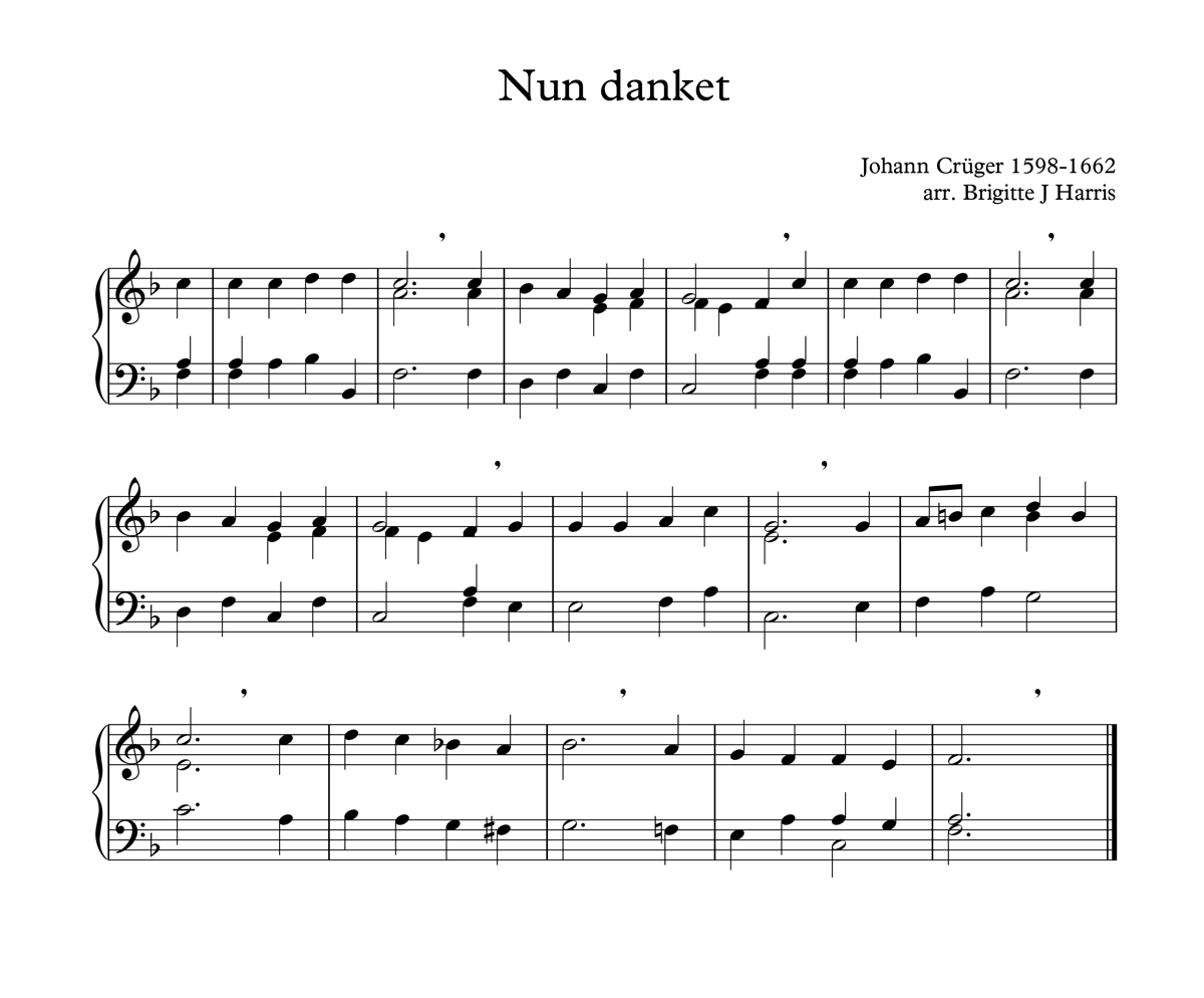image of Nun Danket full score