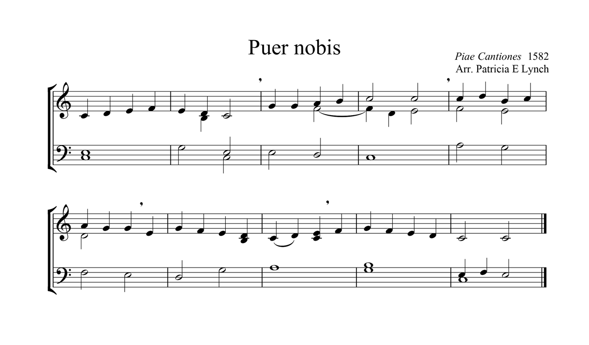image of Puer nobis full score 